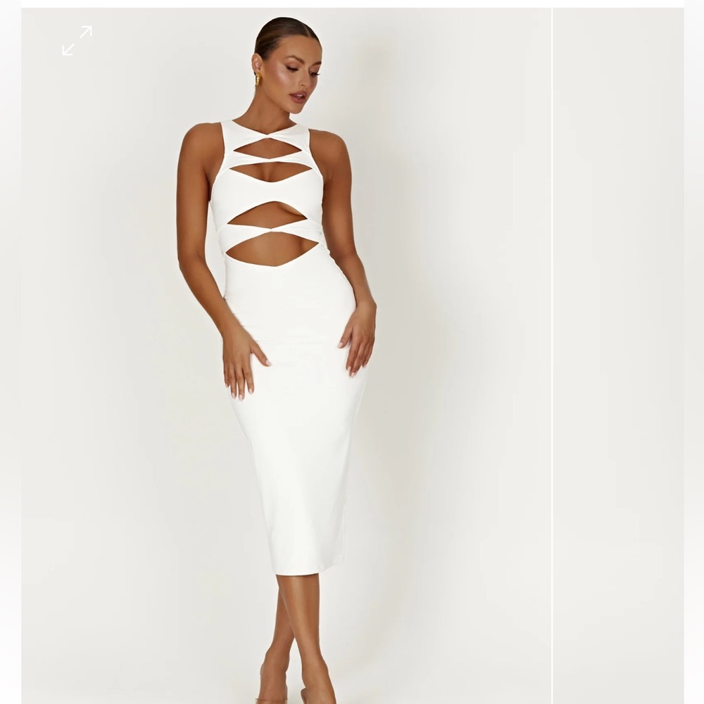 Meshki White Cutout Dress